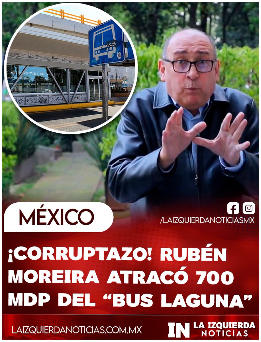 IzqNoticiasMx's tweet photo. ¡EMBUSTERO! Sin ninguna calidad moral el priista Rubén Moreira sale hablar de promesas incumplidas de la 4T, cuando en Coahuila engañó con el “Metrobús de La Laguna”, la obra más escandalosa de corrupción, donde se invirtieron más de 700 mdp y jamás se concluyó el proyecto. https://t.co/dME9JG4kvg