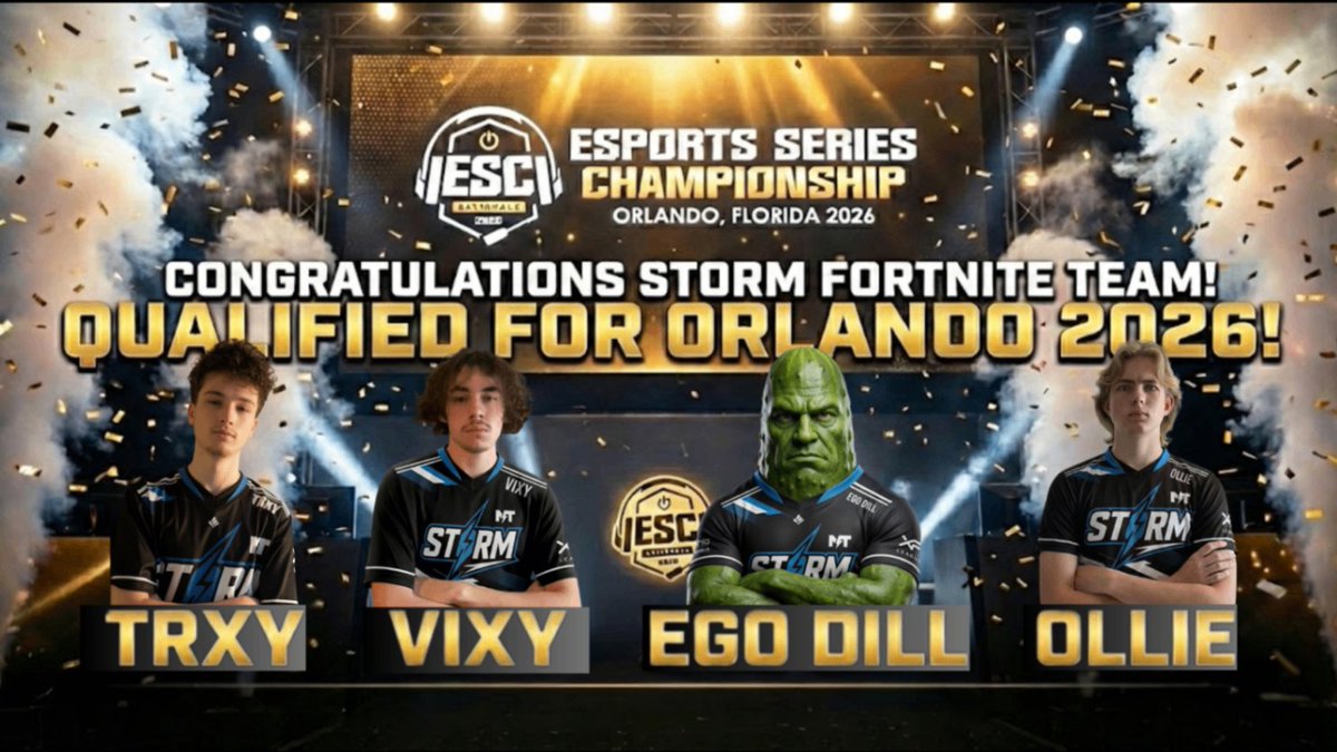STORM is ESC Orlando bound! 🔥 Congrats TRXY, VIXY, EGO DILL &amp; OLLIE: best of the best in the country. Scholarships, rings, and college/pro scouts on site… this is HUGE. Let’s goooo! 💜⚡