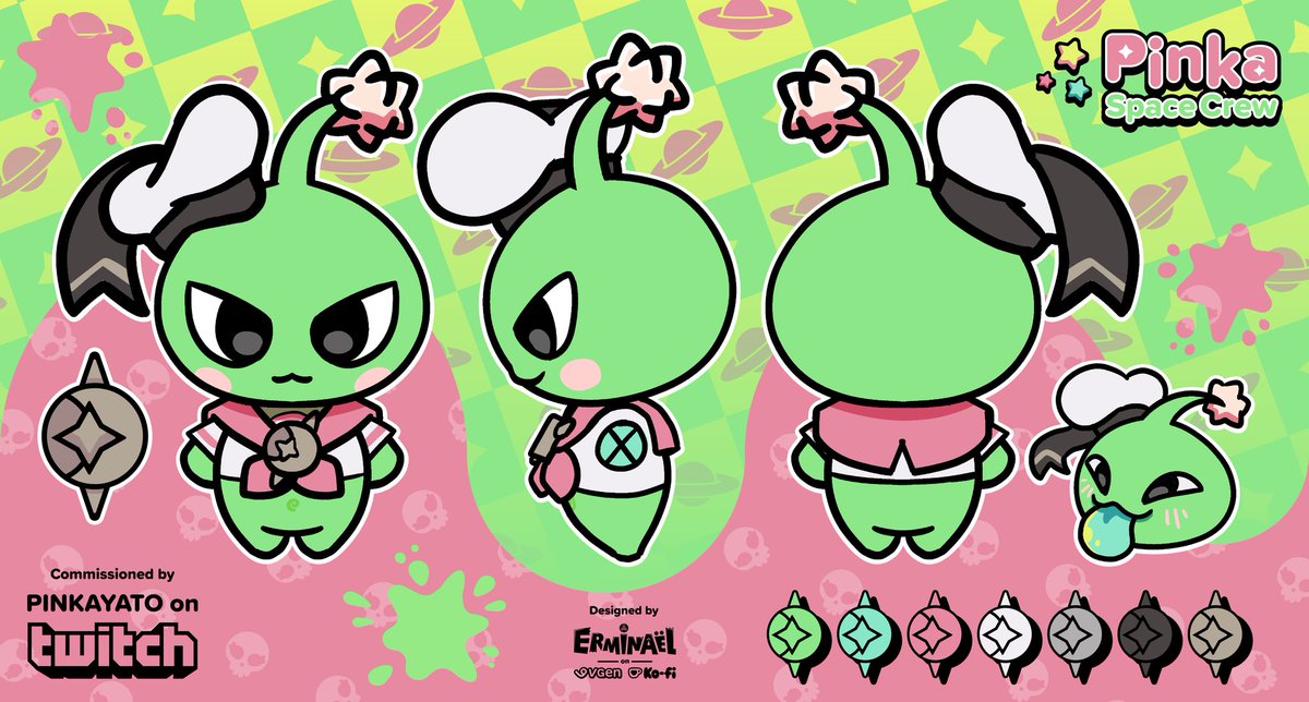 PinkayatoVT's tweet image. Merci infiniment à @Erminael pour la réalisation de la mascotte du Pinka Space Crew ! ✨️