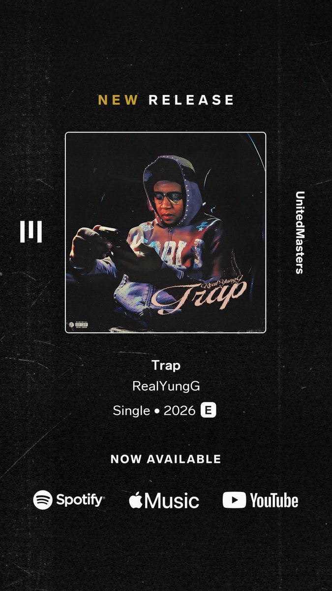 RealYungG's tweet photo. New year new music go stream my new single Trap which is officially out on all streaming platforms make sure you like share comment enjoy and that’s on YGN🤙🏽🤞🏽🎯 https://t.co/Hd9bNYu3yE https://t.co/r0WY05hed1