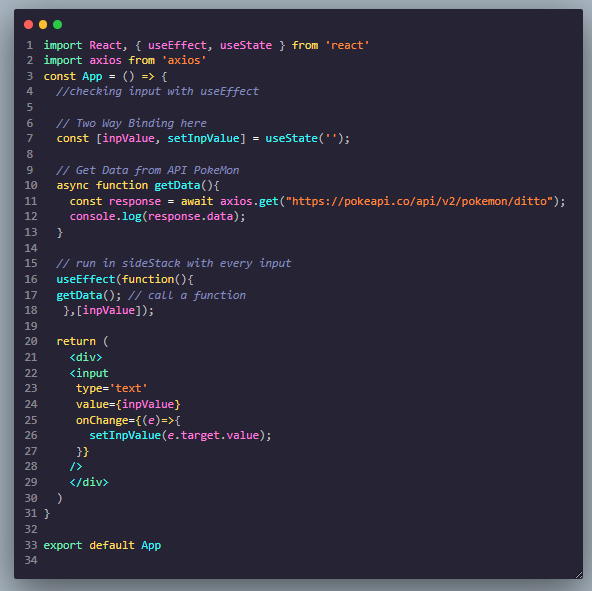 HassanSheriyans's tweet photo. Day 4⚛️
Today I finally understood useEffect properly ⚛️
1️⃣ useEffect runs after component renders
2️⃣ Used for API calls, async code, timers
3️⃣ Dependency array controls when it runs
4️⃣ Input change → state update → re-render → useEffect
#ReactJS #useEffect #Axios #Frontend https://t.co/g3miLXyBIS