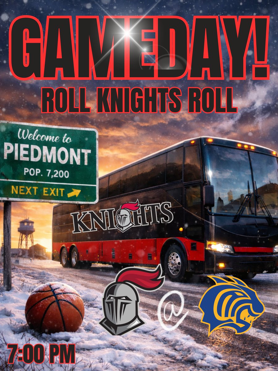 Its GAMEDAY!
Roll Knights Roll
#TheStandard
🆚Piedmont
📍Piedmont High School
⏰7:00 PM
📆1/19/2026