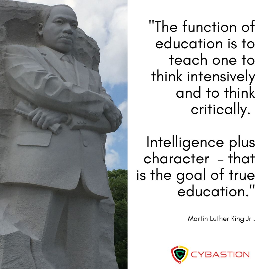 Dr. Martin Luther King's words ring true today. For Cybastion, sustainable and resilient digital ecosystems are only as strong as the people who build and manage them.

🌐 Find out how Cybastion is building Africa's digital workforces: buff.ly/yoikXia #MLKDay