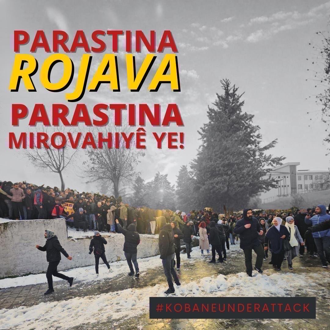 demgencmersin's tweet photo. Seferberlik ruhuyla alanlara akıyoruz. 20 Ocak Salı günü saat 13:00’te Midyat Yolu Caddesi, Demiryolu Kavşağı’ndan başlayarak Qamışlo sınıra yürüyoruz! Tüm Kürdistan ve Türkiye gençliğini Kobanê direniş ruhuyla omuz omuza olmaya çağırıyoruz!

#defendrojava 
#KobaneUnderAttack https://t.co/YgCOoomTgX
