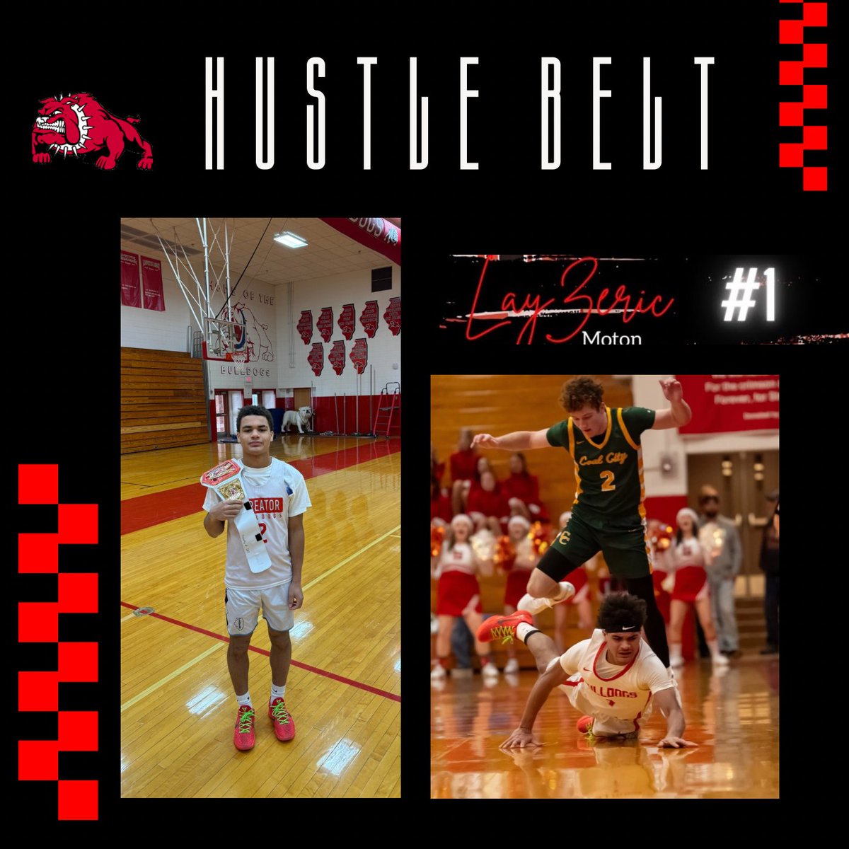 Hustle Belt this week goes to Senior guard Layzeric Moton. L.A has done a great job as the head of the snake of our defense putting great pressure on the basketball.  Great job L.A.! #SHSDawgs #FAMILY