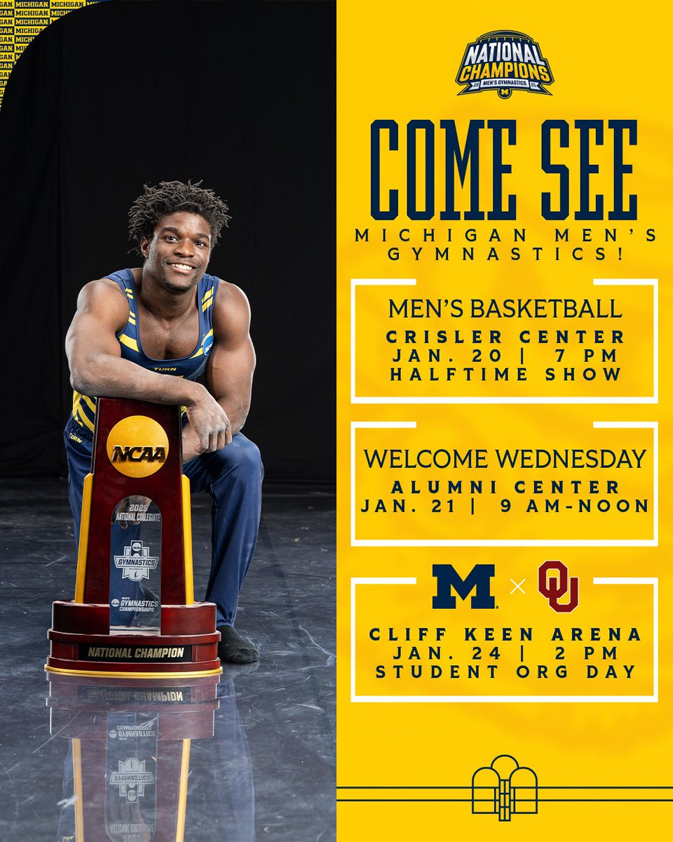 Three chances to catch us this week! #GoBlue〽️