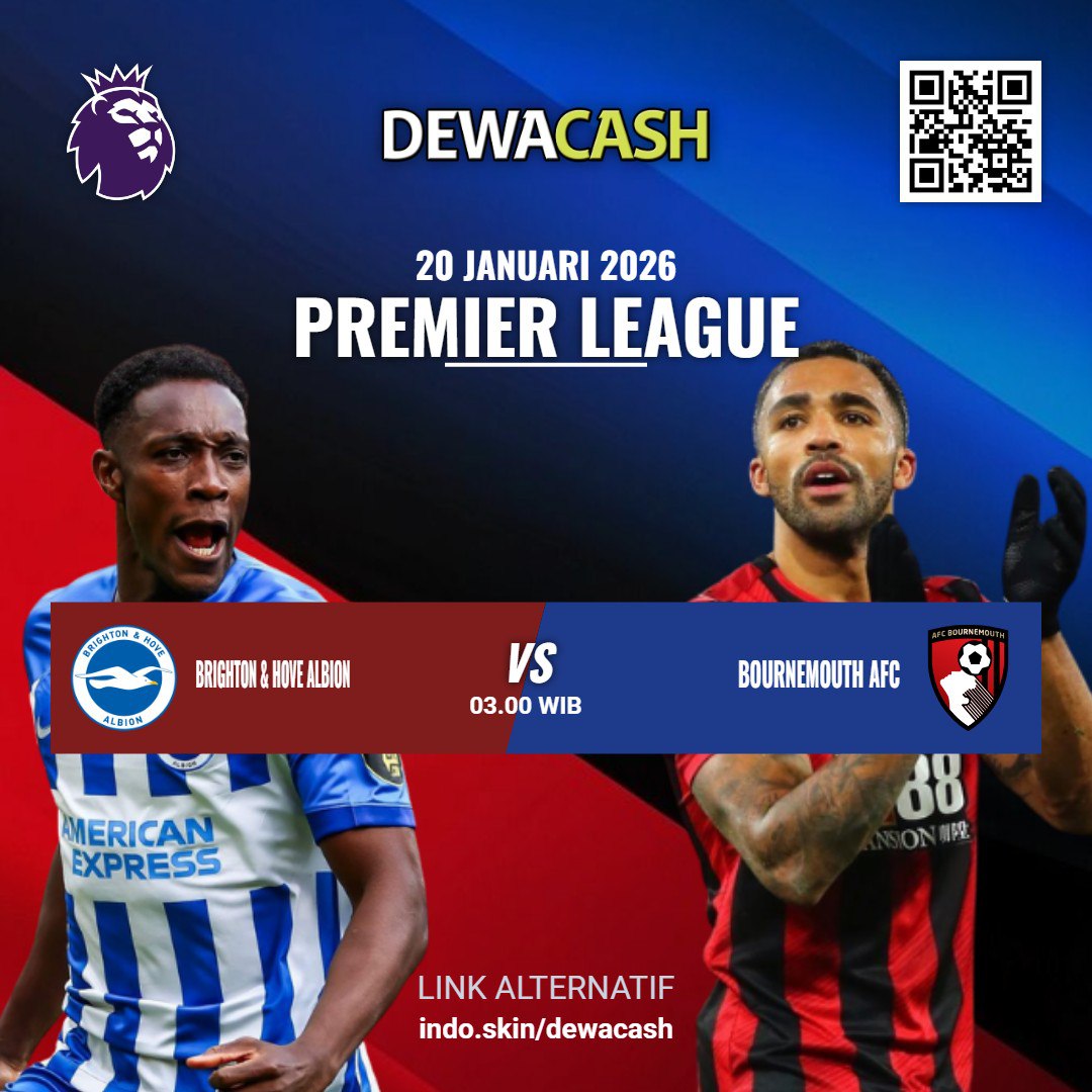 dewacash_office's tweet photo. 🔥 PREMIER LEAGUE BIG MATCH! 🔥
Brighton 🆚 Bournemouth
🗓 20 Januari 2026 | ⏰ 03.00 WIB

Duel panas penuh gengsi, jangan sampai ketinggalan! ⚽🔥 https://t.co/Pl5yB8BNJh