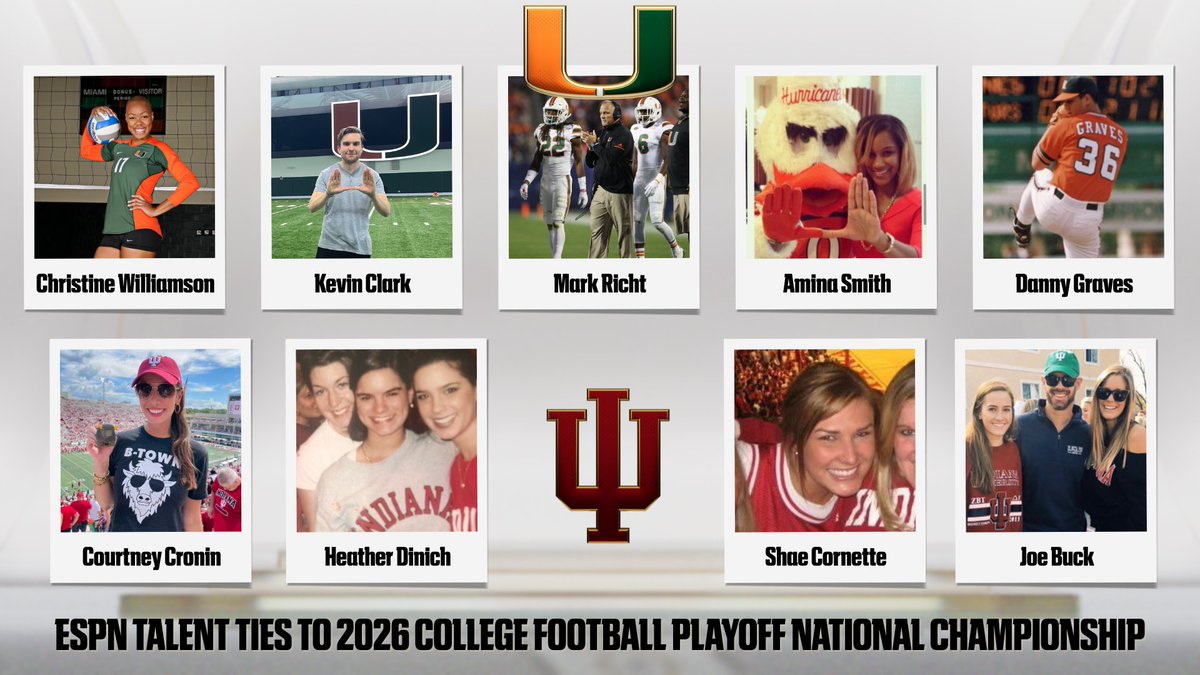 ESPNFrontRow's tweet image. Ahead of Monday's #CFBPlayoff #NationalChampionship - learn more about the ESPN commentators with ties to @univmiami, @IndianaUniv, @CityofMiami &amp;amp; more

Read here: bit.ly/3Zh1JFa