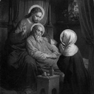 Heiliger Josef, Nährvater Jesu Christi und wahrer Bräutigam der seligsten Jungfrau Maria, bitte für uns und für die Sterbenden dieser Nacht.