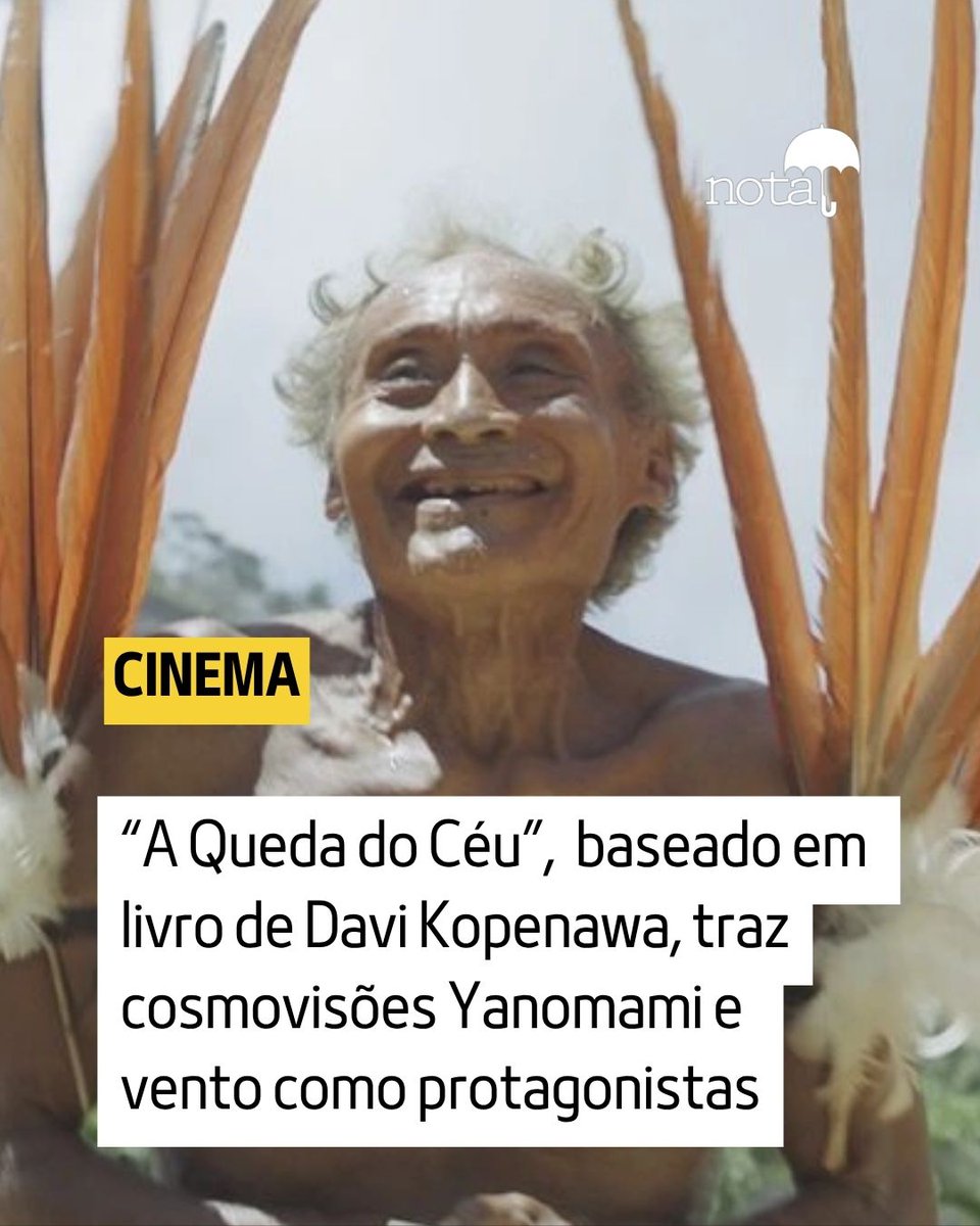 CINEMA! 🚨A Queda do Céu é um filme baseado no livro homônimo de Davi Kopenawa Yanomami, xamã e um dos líderes do povo Yanomami

Logo na primeira cena somos lançados à inversão sensorial do tempo.

É preciso respirar.

O vento é elemento principal desta narrativa: das nuvens e