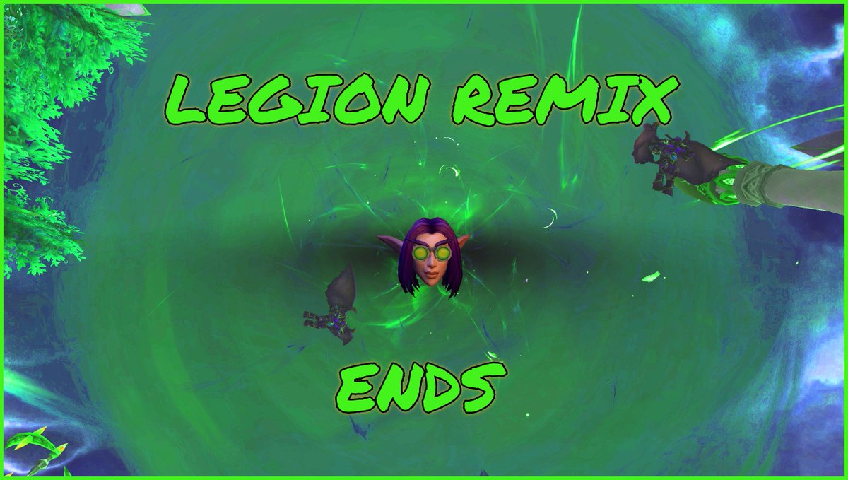 #worldofwarcraft #BreakingNews #Legion #Remix #LastDay
🎉 HUZZAH! 
My favorite part of Legion Remix? Maxing out a toon in record time, then staggerin' 'round, drunk off POWAH, oneshotting bosses while flexin' my imaginary e-peen. I love walking around like overpowered fueled