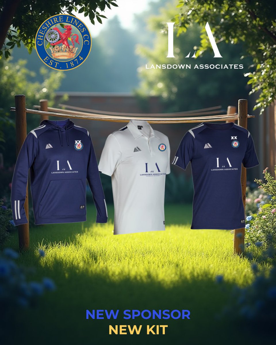 TheCheshCC's tweet photo. New Sponsor…. New Shirt…. #upthechesh #lansdownassociates #cricket #liverpoolcricket #allerton https://t.co/uf6KzQ3lk7