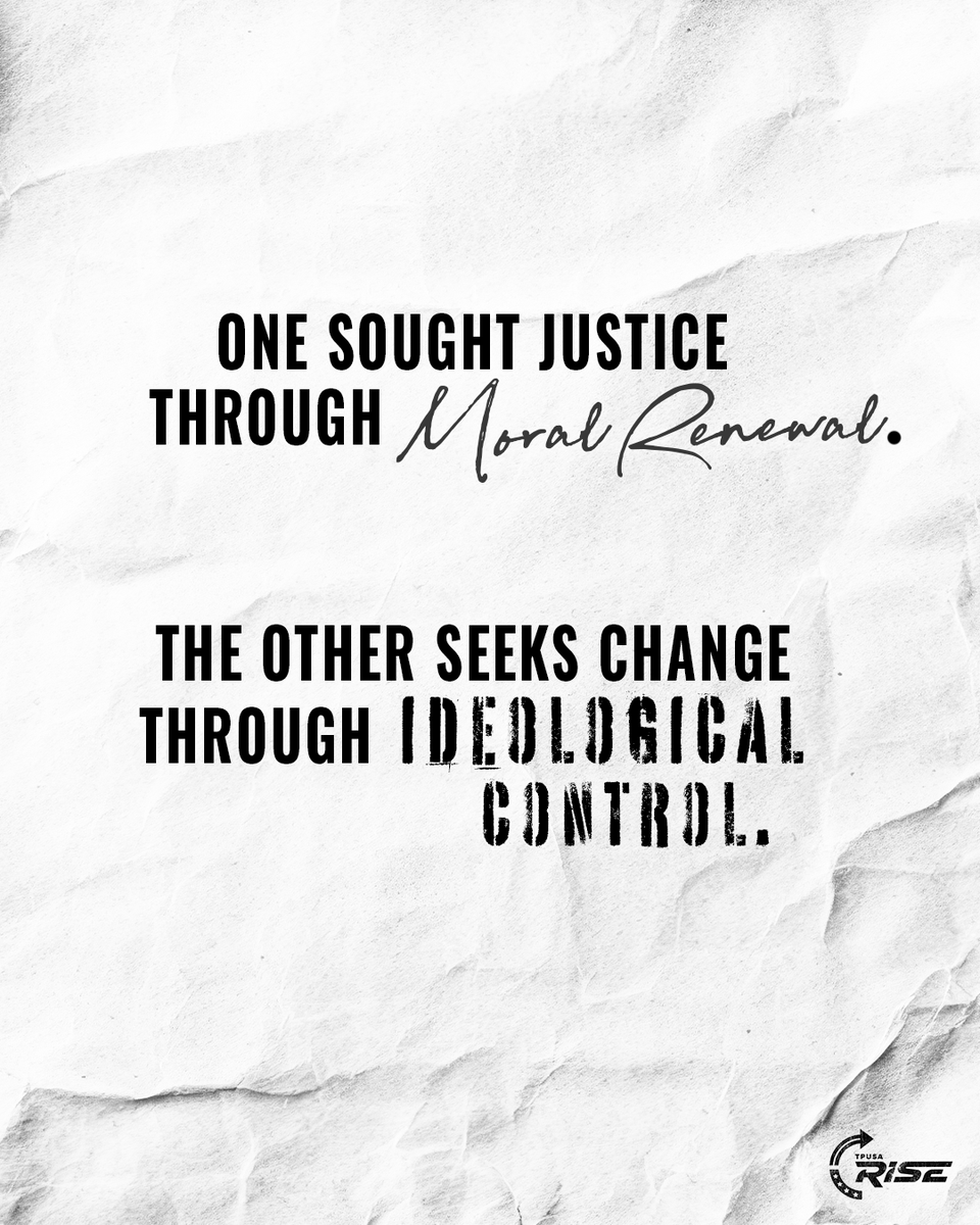 TPUSARISE's tweet image. The original civil rights movement pursued justice through moral clarity and shared dignity—not grievance or division.