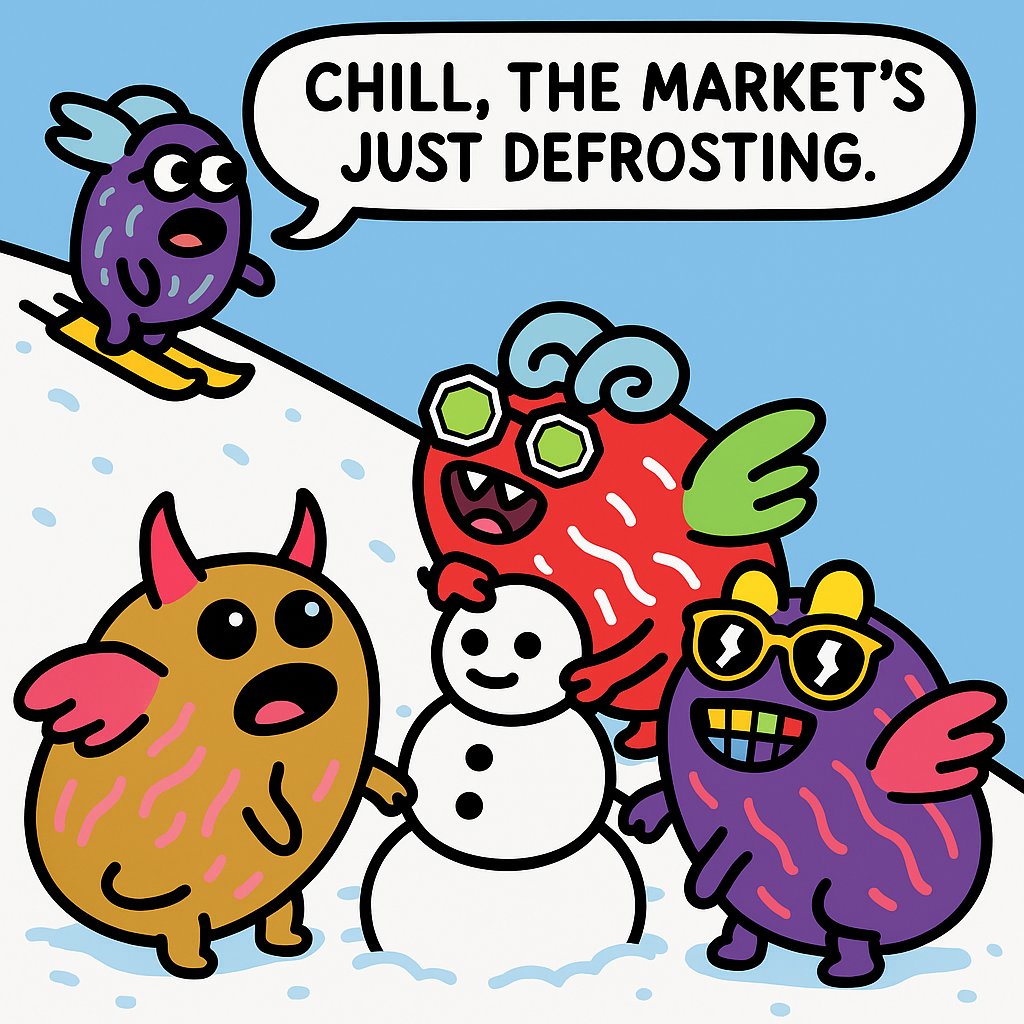 Who else is in this picture?  (I'm the one in sunglasses pretending everything's fine). #CryptoWinter