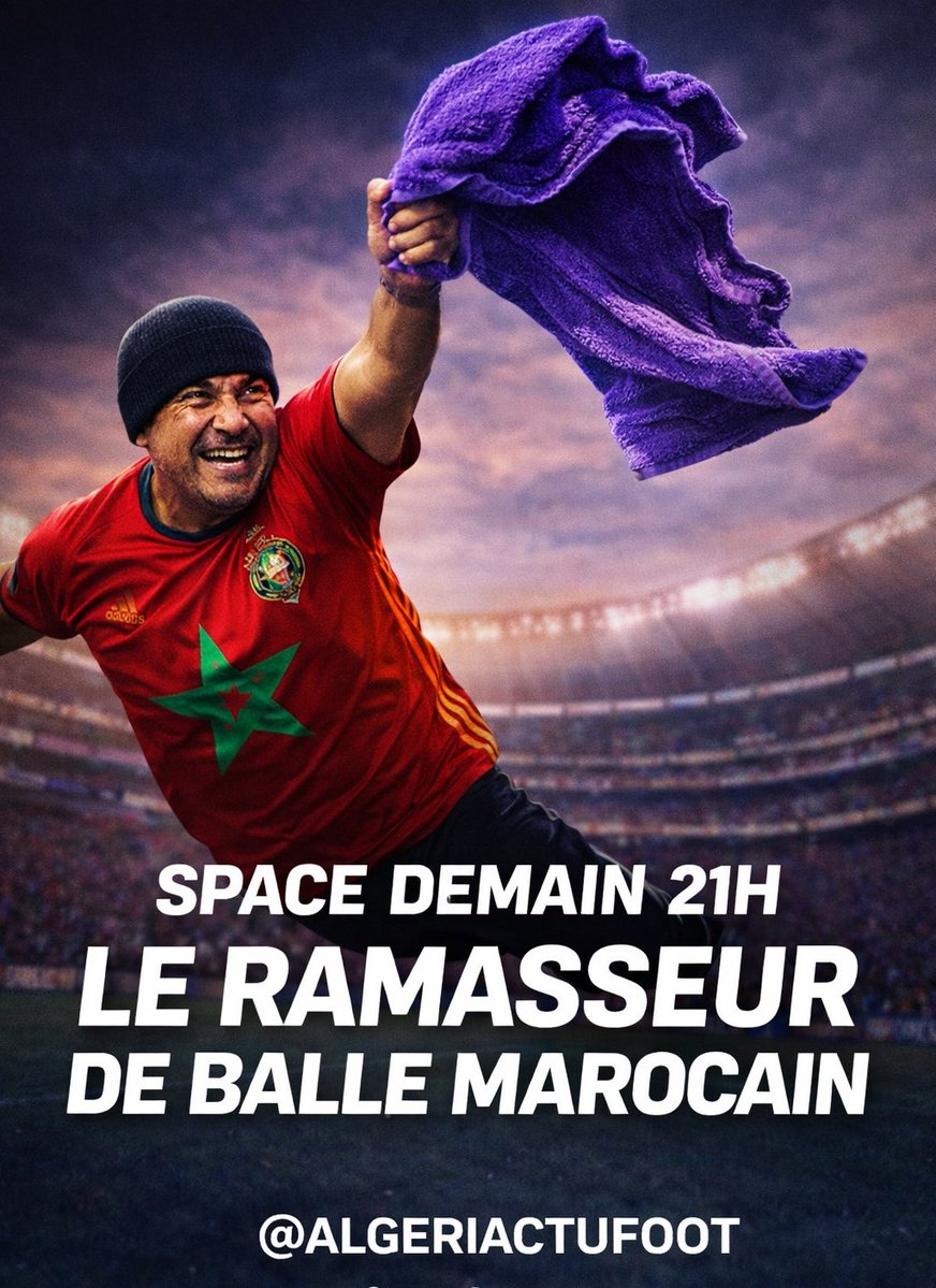 algeriactufoot's tweet image. 🔴 𝗗𝗘𝗠𝗔𝗜𝗡 𝗔̀ 𝟮𝟭𝗛, ON ACCUEILLERA EN SPACE LE RAMASSEUR DE BALLE QUI A VOLÉ LES SERVIETTES ! 🧺🇲🇦

𝗜𝗹 𝗱𝗶𝗿𝗮 𝘁𝗼𝘂𝘁 : 𝗹𝗮 𝘃𝗲́𝗿𝗶𝘁𝗲́ 𝘀𝘂𝗿 𝗽𝗼𝘂𝗿𝗾𝘂𝗼𝗶 𝗶𝗹 𝗮 𝘃𝗼𝘂𝗹𝘂 𝘃𝗼𝗹𝗲𝗿 𝗹𝗮 𝘀𝗲𝗿𝘃𝗶𝗲𝘁𝘁𝗲 ⏳