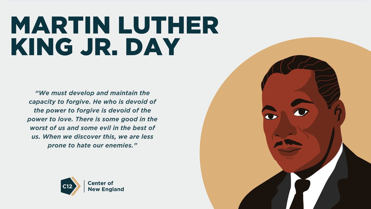 c12cne's tweet photo. Today, we honor a great man who was struck down too soon. He has some roots in Boston, particularly when he and Coretta spent time here and he studied at Boston University. Grateful for his service.

#ChristianLeadership #NewEngland #MLK2026 #FaithDriven https://t.co/woZtxVBKJ7