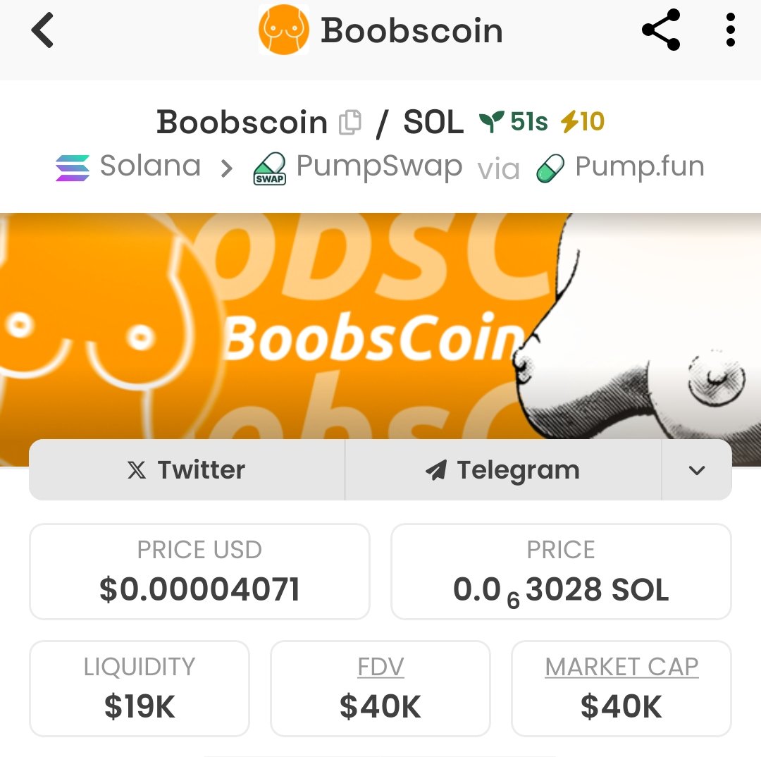 ChaseTheGem's tweet image. 🔥 HOT BAG CHASERS PICK 

Boobscoin
MC: $40k

CA: 5JwruWYvbwXv5767TA5WkyBJM4TuzBNejuLKy4KBpump

⚠️ High risk play. just sharing what I’m watching. enter with caution and manage your risk.

#BagChaser #SolanaGems #Pumpfun