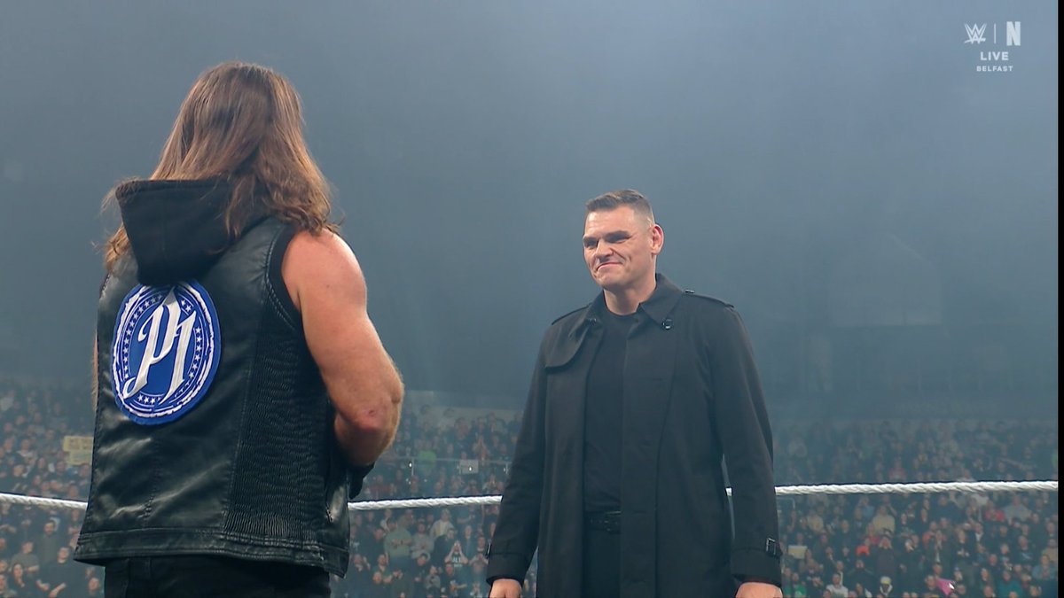 WrestleFeatures's tweet image. Gunther proposes AJ Styles vs. Gunther II for the Royal Rumble with AJ's career on the line.

OMG.