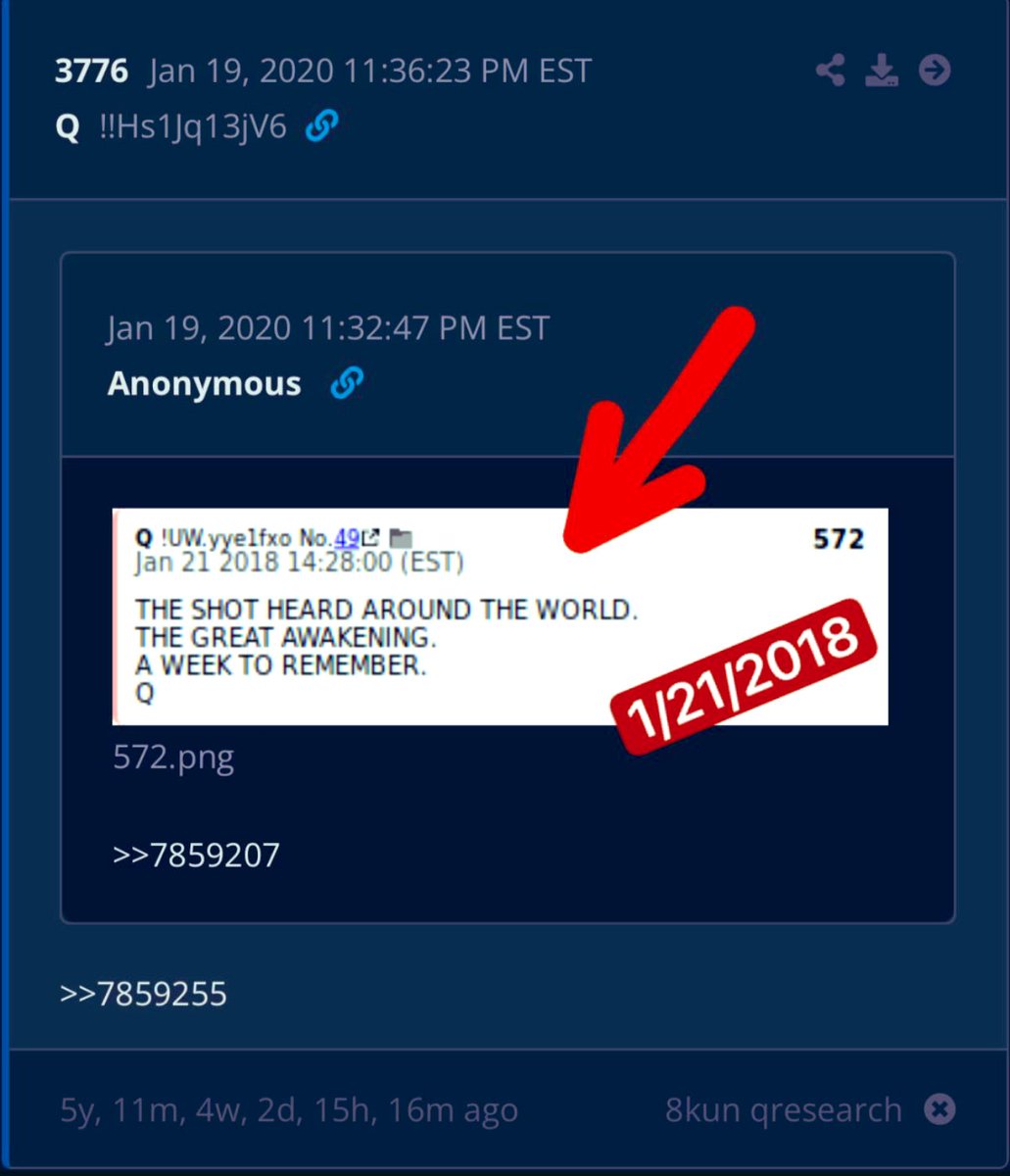 susieq1007's tweet image. ⚠️⚠️⚠️⚠️⚠️⚠️⚠️⚠️
The Trump in Davos.
1/21/2026 

#3376 👇
572
Jan 21, 2018 2:28:00 PM EST
Q !UW.yye1fxo 
THE SHOT HEARD AROUND THE WORLD.
THE GREAT AWAKENING.
A WEEK TO REMEMBER.
Q

🔥🔥🔥🔥🔥🔥🔥🔥

@WeTheAnon17 
@XRPBrainst0rm 
@C1Stan 
@8Notables