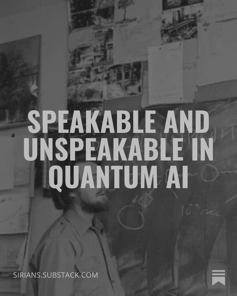 Hey! We got the substack page! Check out our freshly baked post. Consider subscribing if you are interested in reading, learning, exploring more about Quantum AI and our work <a href="/SiriusQuantum/">Sirius Quantum</a> x
substack.com/@sirians/note/…