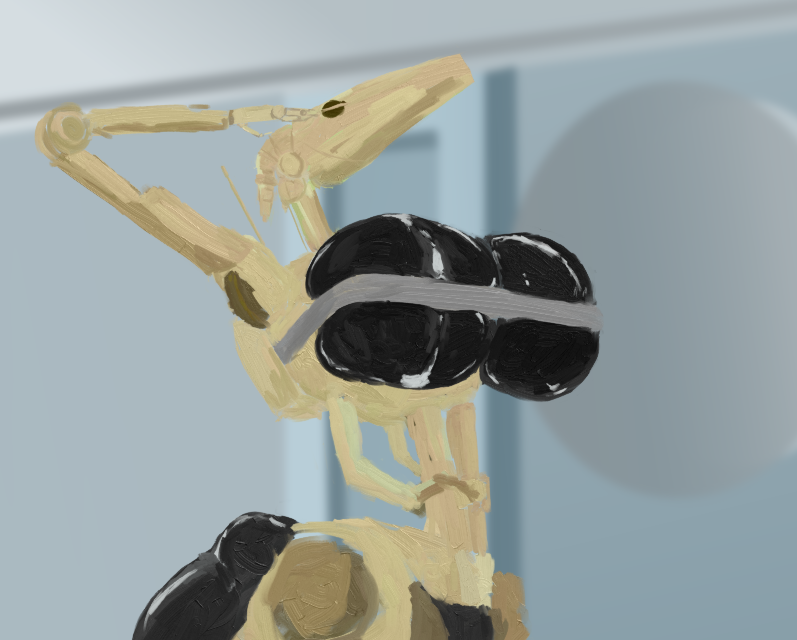 kei_artz220's tweet photo. Here is the sketch of that weird battle droid https://t.co/jCcqPqw2fd