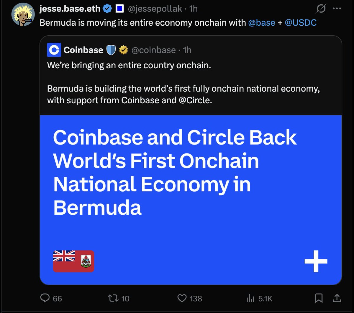 So we start from #bermuda