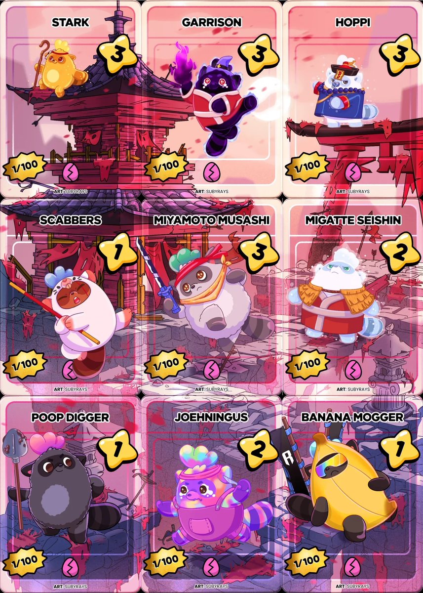 _abcdragon_'s tweet image. The final card has dropped. 
The full Katai Beddo series is finally revealed. 
The artists really cooked on this one.
@Moku_HQ