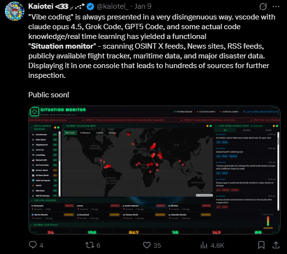 so much "situation monitor" dashboard slop

performative analysis theater

glorified RSS feeds