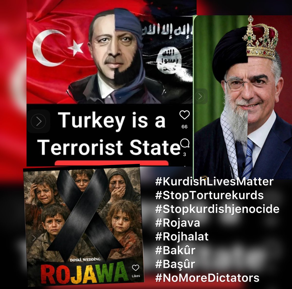 Kurdistanfour's tweet photo. @Cristiano Kurds are the largest nation without a state. Our struggle is still invisible.
#KurdishLivesMatter
#StopTorturekurds
#Stopkurdishjenocide
#Rojava
#Rojhalat
#Bakûr
#Başûr
#NoMoreDictators https://t.co/ptJttElu1q