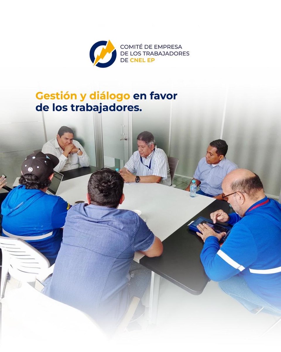 DanielGarcesEC's tweet photo. En días pasados, tuvimos la oportunidad de reunirnos con varios compañeros delegados de la sentencia, para informar sobre la reactivación de las mesas técnicas y los avances en el pago de la remuneración variable. 🤝

Seguimos firmes en la defensa de los derechos de nuestros compañeros, con diálogo y responsabilidad. ⚡️