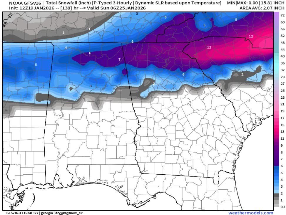 EURO is icy. GFS is snow and ice. Huge signal for Saturday on almost all models that go out that far. Cold air at the surface with plenty of moisture may make a winter storm to remember.