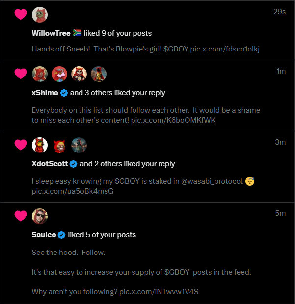 LiquorGrainNFT's tweet image. Some real ones right here. 💯

1. Search $GBOY
2. Like $GBOY
3. Repeat