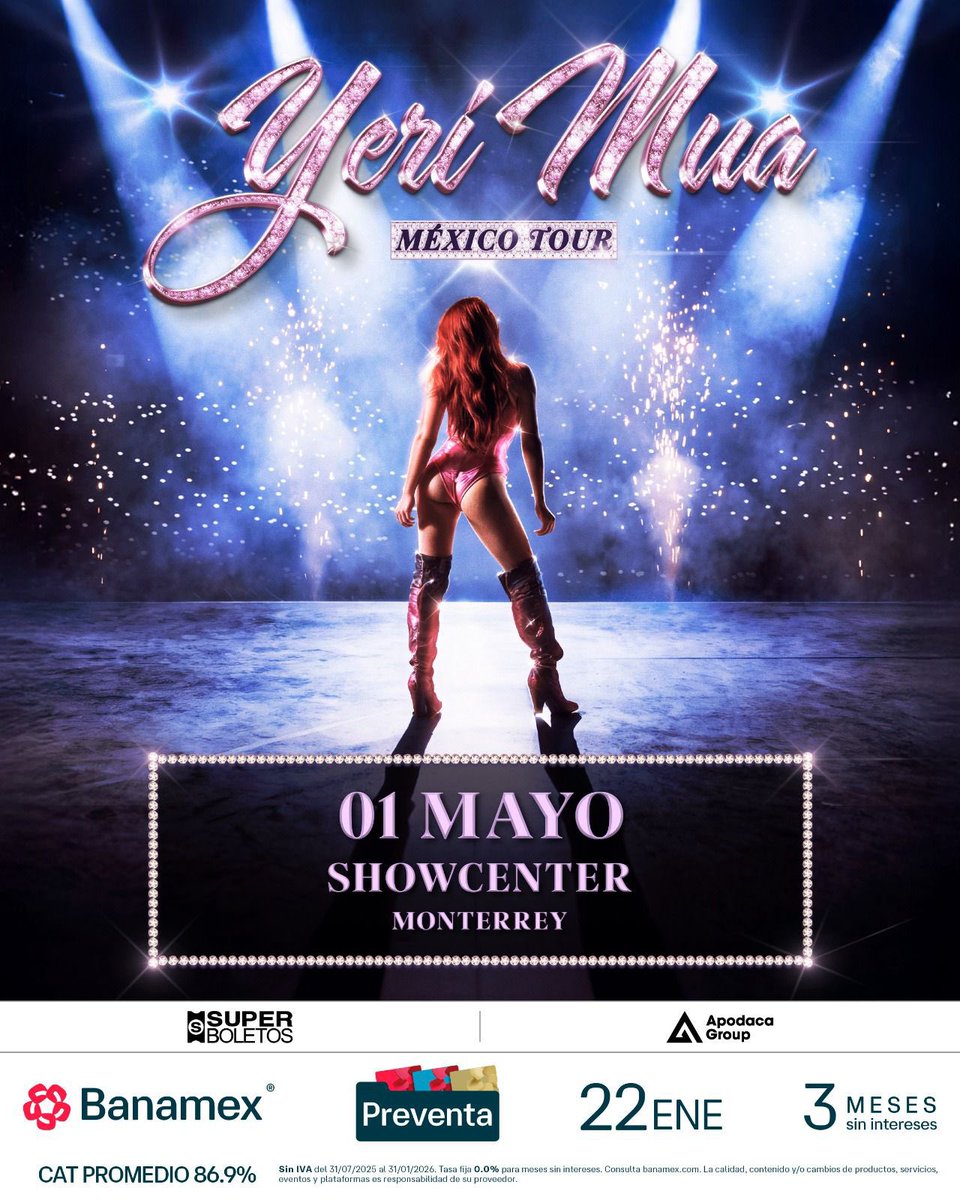FrameX_OF's tweet photo. ✨ YERI MUA LLEGA A MONTERREY ✨
La influencer y cantante del momento anuncia su México Tour con una explosiva presentación en Monterrey. 💖🔥
#YeriMua #MexicoTour #Showcenter #Monterrey #ConciertosMX #YeriMuaTour https://t.co/JMF44LjzNf