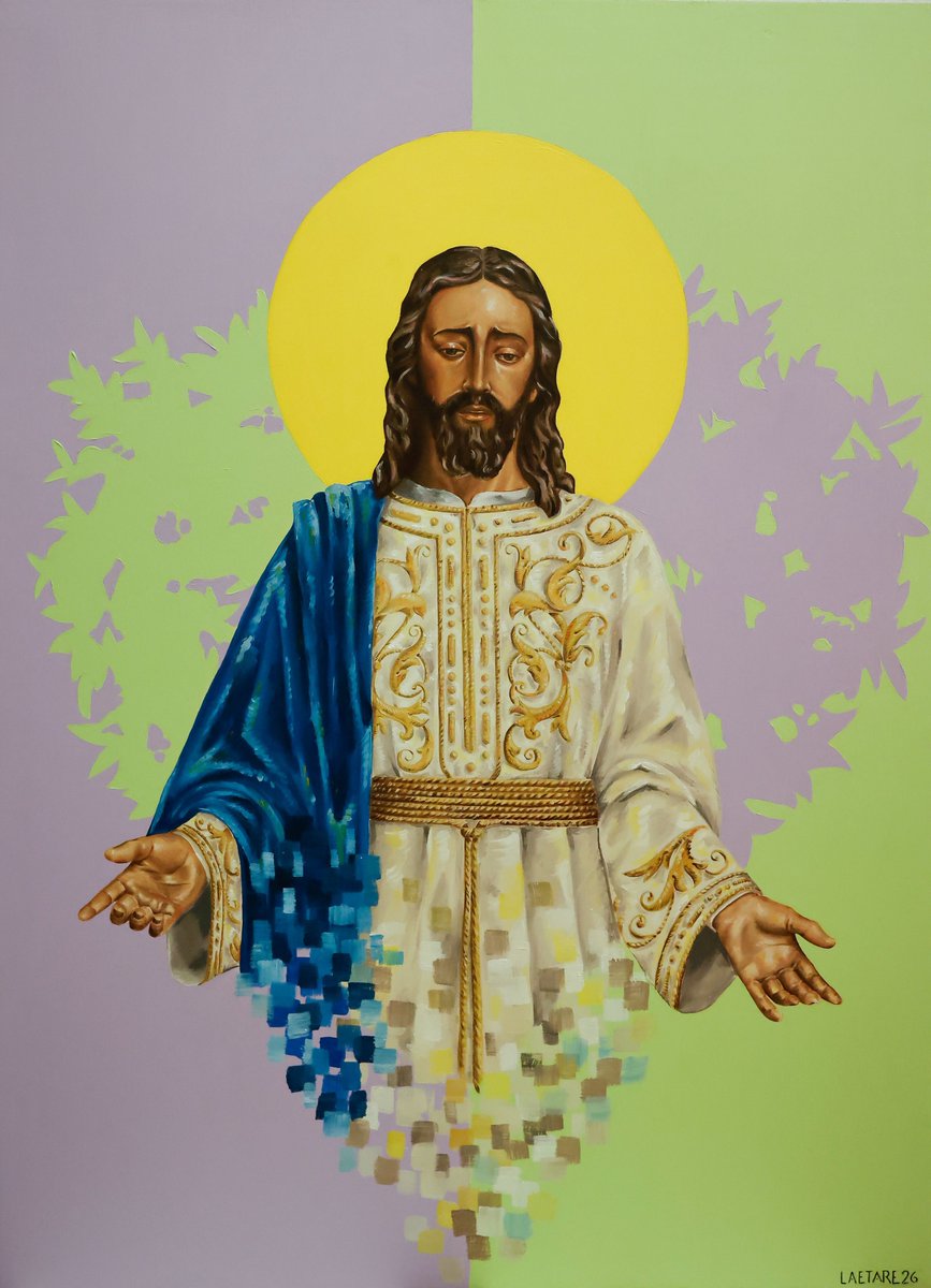 🟢 Pintura de Nuestro Padre Jesús de la Redención que ilustrará el cartel de la gala olivo de plata 2026 obra de @LaetareSacro