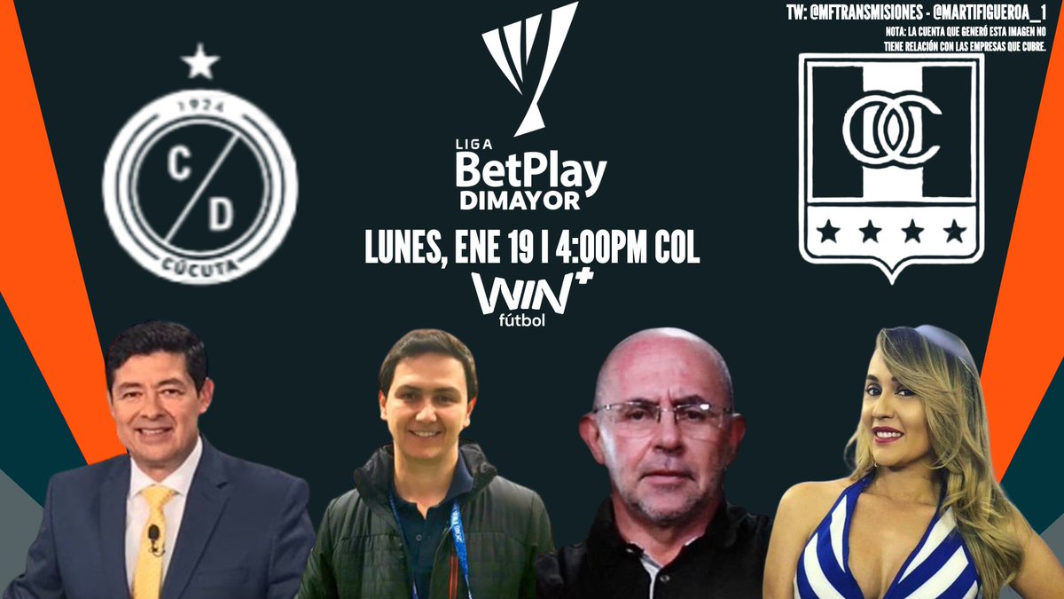 🇨🇴 <a href="/LigaBetPlayD/">LigaBetPlayDimayor</a> 2026-I - Fecha 1

<a href="/Cucutaoficial/">Cúcuta Deportivo FC</a> ❤️🖤 - <a href="/oncecaldas/">🏆 Once Caldas ⭐️⭐️⭐️⭐️</a> 🤍

Relator: <a href="/RamiroDP/">Ramiro Dueñas</a>
Comentaristas: <a href="/guilloarango/">Guillermo Arango</a> y <a href="/Cmariaye/">JOSE MARIA YEPES DE</a>
Campo de Juego: <a href="/NaydaDuran/">Nayda Durán Jácome</a>

📺: <a href="/WinSportsTV/">Win Sports</a> + Fútbol

📱 ¡Síguenos!