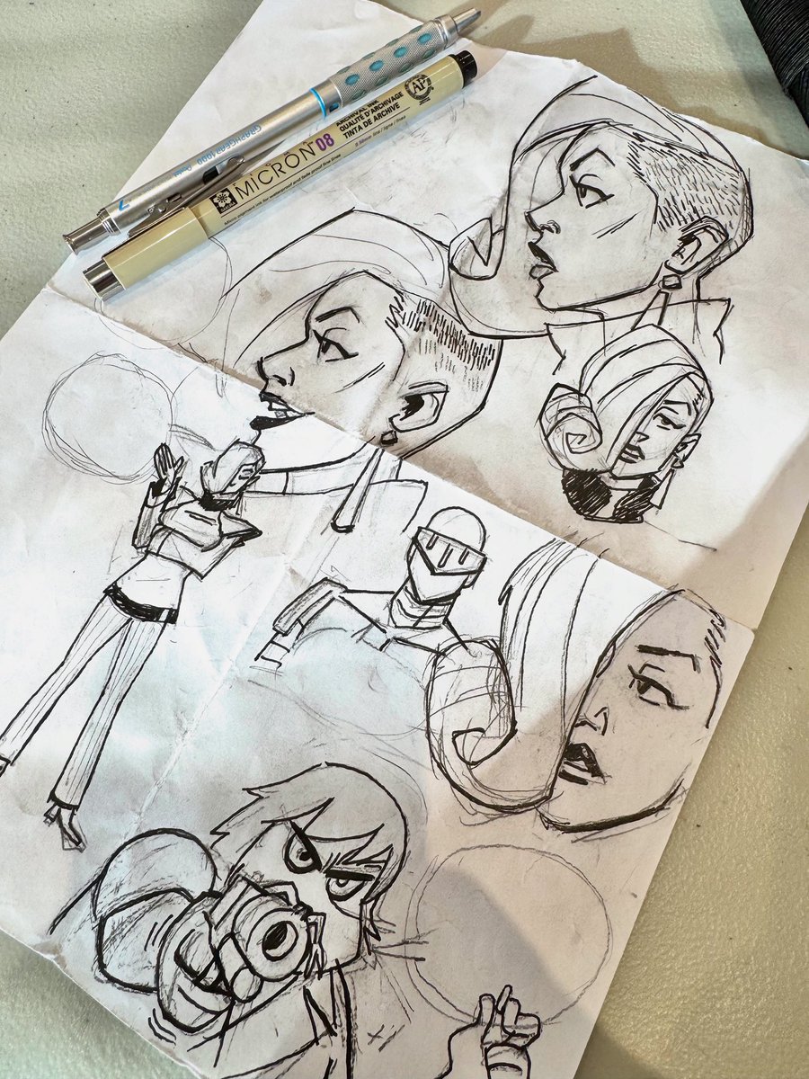 When page and panel ideas run through my head, throwing lead to paper is a more interesting outlet for me. #indego #cartoons #comics #art