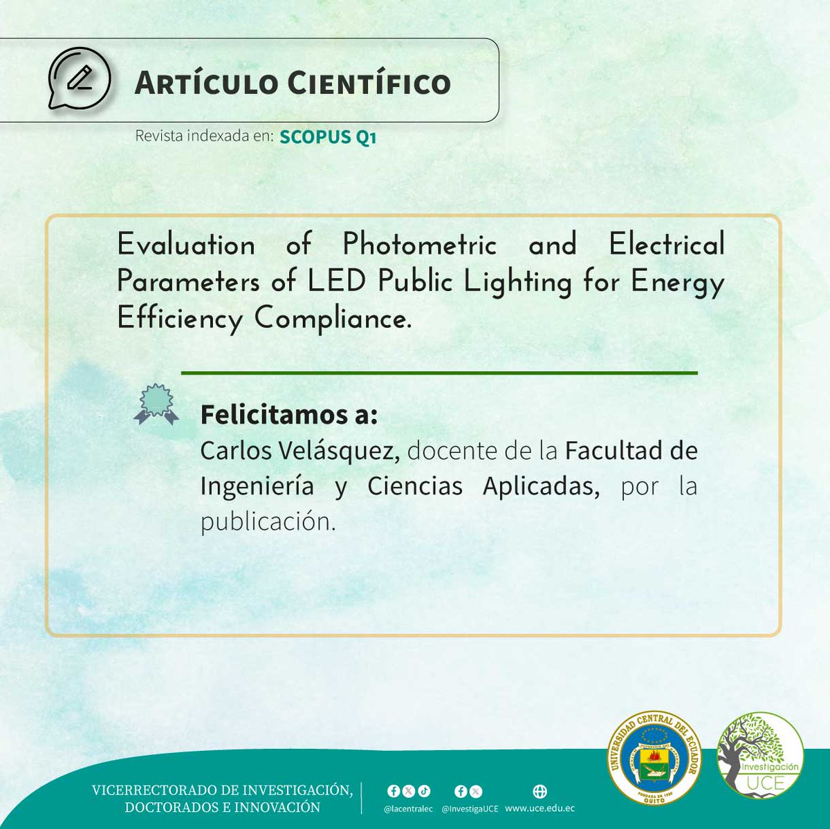#ArtículoCientífico
📑📊La tecnología LED mejora la eficiencia energética en la iluminación pública, sugieren la necesidad de una supervisión regulatoria y un control de calidad riguroso
Revisa 🔎 mdpi.com/1996-1073/19/2… 
#luminariasLED #alumbradopúblicodecarreteras