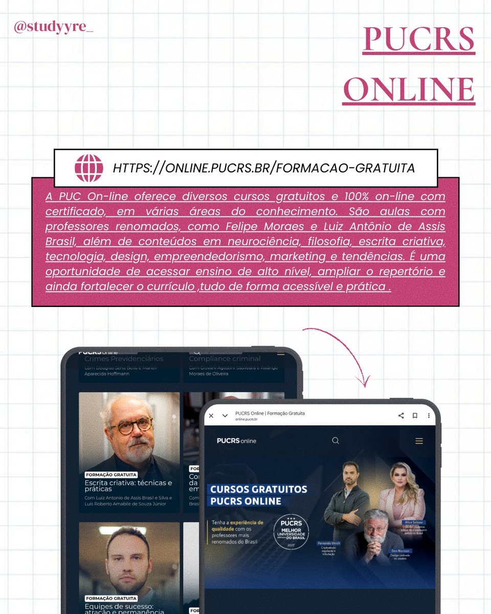 studyre_'s tweet image. A thread, cursos gratuitos com certificação!!