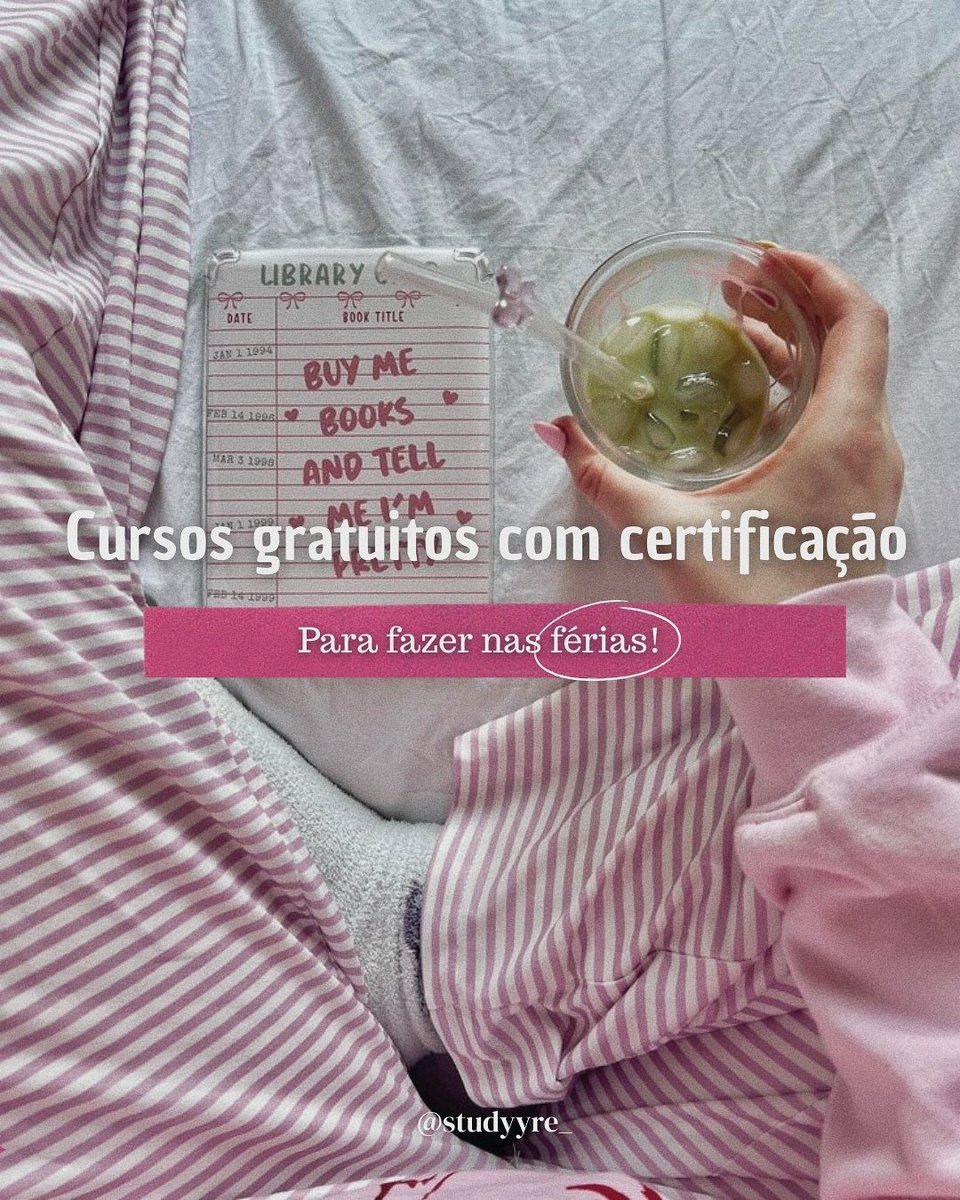 studyre_'s tweet image. A thread, cursos gratuitos com certificação!!