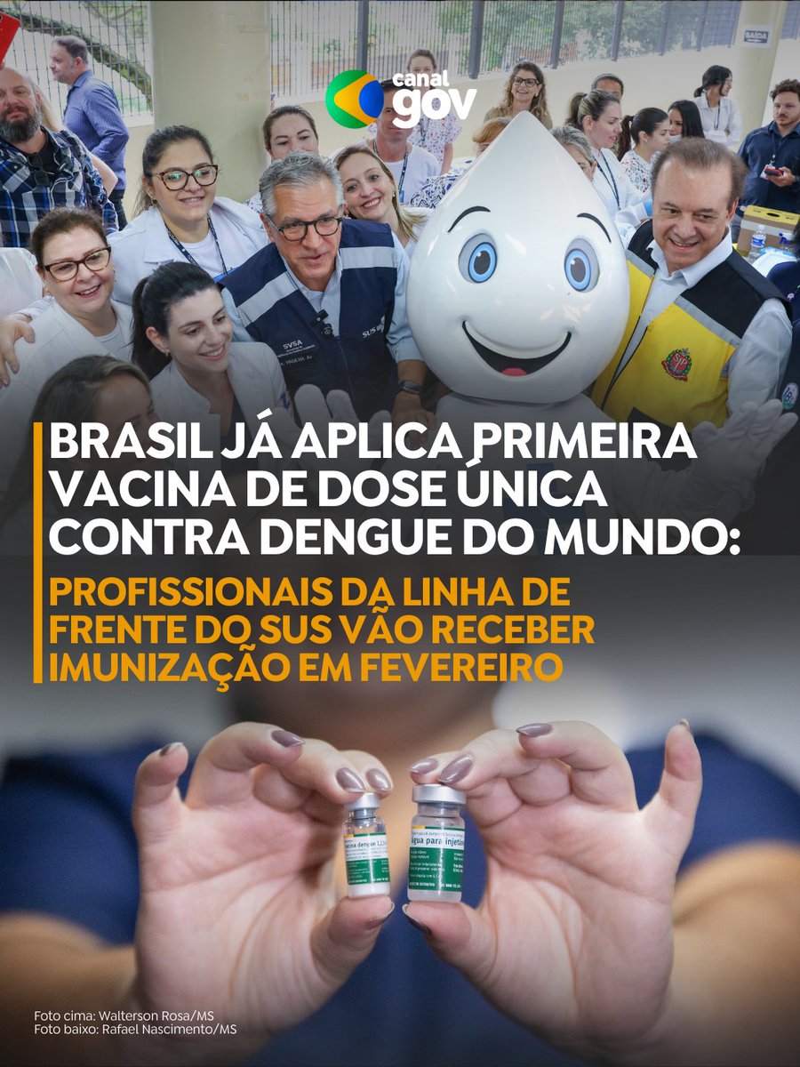 VACINA INÉDITA E 100% BRASILEIRA | O Brasil alcançou um marco importante no combate à dengue com o início da vacinação utilizando a primeira vacina 100% nacional, desenvolvida pelo Instituto Butantan.