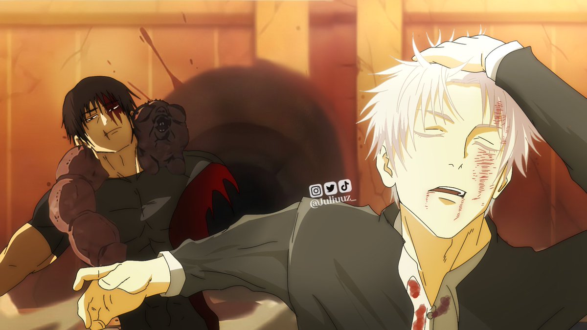 juliuuz_'s tweet image. Canonically this is what happened in Gojo vs Toji round 2

#jujutsukaisens3 #呪術廻戦 #TojiFushiguro #GojoSatoru