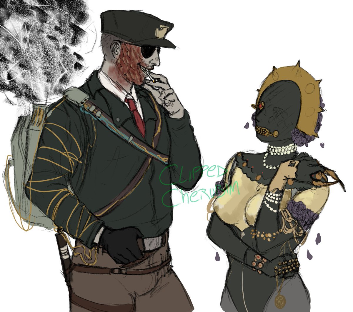 ClippedCherubim's tweet image. server sketch I'm posting now, they are just talking

#outlastrials #theoutlasttrials #LelandCoyle  #LiliyaBogomolova