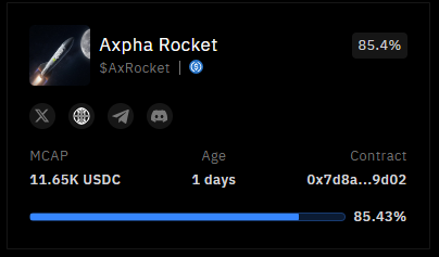Denderys's tweet image. 🚀 Axpha Rocket is gaining momentum !!!
Testnet is live, the community is growing, and big opportunities are ahead!
#Axpha #Testnet #Web3 #Crypto @axpha_io @arc