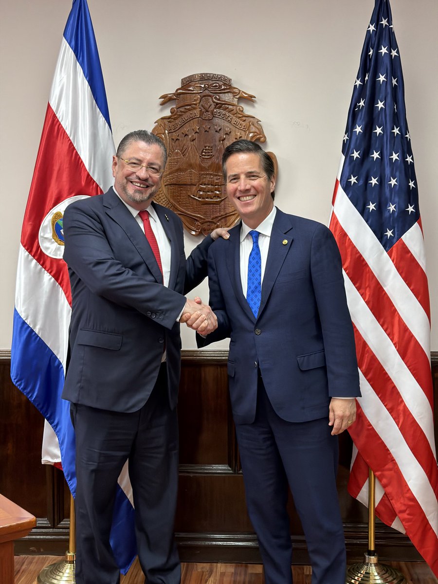 Costa Rica, under its highly successful President <a href="/RodrigoChavesR/">Rodrigo Chaves</a>, has become the model in Latin America for crushing narco terrorists, for its close cooperation alignment with the US, and for the prosperity it has brought to its citizens.

We look forward to continuing and