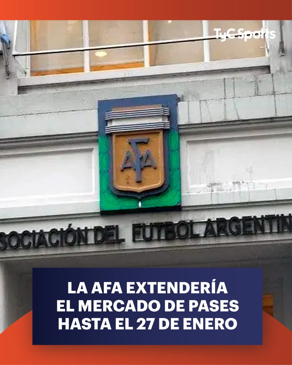 ⚽🇦🇷 El plazo para incorporar futbolistas vence mañana, pero por pedido de los clubes la AFA correría el límite al 27 de enero. Claudio Tapia se reunirá con los representantes de los clubes para definir este tema y hacer el anuncio oficial.

➡️ Además, el Comité Ejecutivo