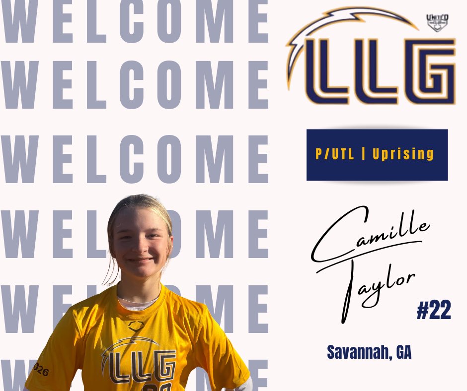 LLG_Uprising's tweet photo. 🚨 PLAYER ANNOUNCEMENT 🚨

Camille Taylor → UPRISING ⚡️
P / True Utility
💣 Cannon arm
🎯 Attacks the zone
🔁 Workhorse mentality

Versatile. Tough. Dependable.
Welcome to LLG, Camille ⚡️🔥

#LLG #Uprising #getstruck https://t.co/QZzzyoXzwu