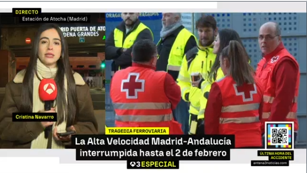 antena3com's tweet photo. Los servicios ferroviarios de alta velocidad entre Madrid y Andalucia permanecerán interrumpidos hasta el 2 de febrero

Sigue en directo, y en @atresplayer , este especial informativo de @a3noticias   

Directo: https://t.co/TwxZjkcuJP https://t.co/u3EG7UWoYu