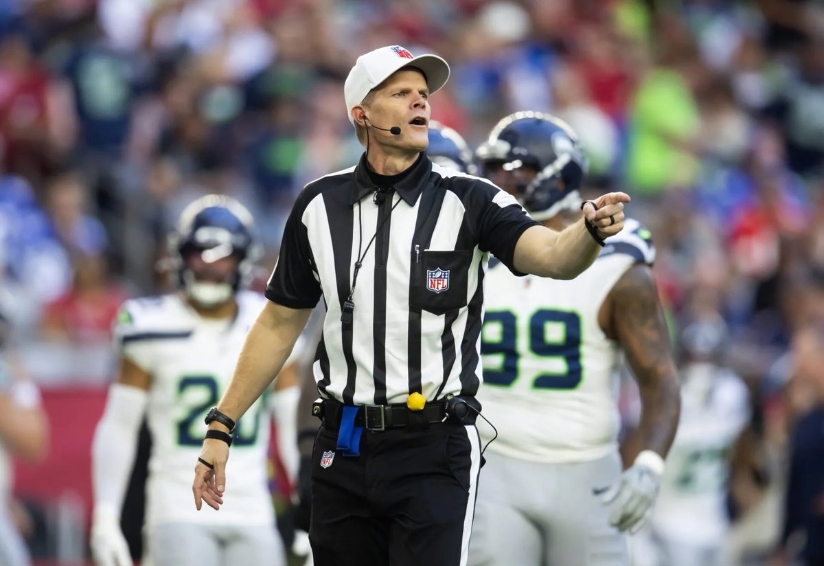 PFBWire's tweet photo. Since the zebras are such a fun topic right now in the #NFL, I though I’d help stoke the fire: 
The referee for the #NFCChampionship is Clay Martin. 
-This is Martin’s 7th postseason assignment, including 4 Wild Card Playoffs, 2 Divisional Playoffs, and this, his first Conference Championship. 
-He’s been in the NFL as an official since 2015, moved to referee in 2018. 
-Rams are 7-0 all-time in games he’s been the referee, including a Rams 26-20 win on 11/3/2024 at Seattle, where the Seahawks were flagged 12 times for 95 yards.
-The Rams are 4-0 on the road with Martin, including wins twice at #49ers, once at #Seahawks and #Texans. 
-Seattle is 4-2 in games Martin has been the referee, including 1-1 at home, with a win on 12/18/23 vs. Eagles and that loss to the Rams. 
-The last time he was the referee for a Seahawks game was a 20-12 road win at Jacksonville on 10/12/25 this season, Seattle was flagged 7 times for 56 yards. 
-The last time he did a Rams game, was 11/23/25 this season at Tampa, LA won 34-7 with 4 penalties for 32 yards.