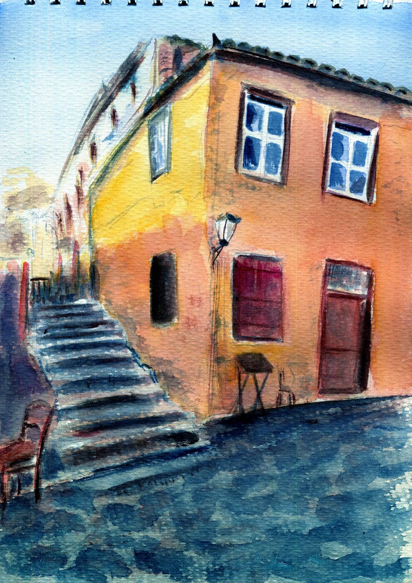Вечірній акварельний скетч🌱✨✍️  

#украрт
#watercolorpainting
#watercolour
#水彩画