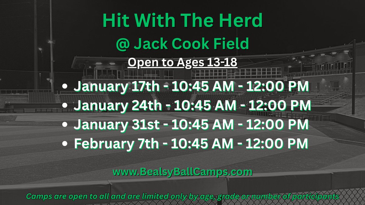 bealsyballcamps's tweet photo. Two great opportunities to work with our coaching staff this weekend! Hit With The Herd on Saturday, and Pitch Design Bullpens on Sunday. Come gear up for the season with us!

https://t.co/0Sh68ckgPr https://t.co/b1ojMryoJQ